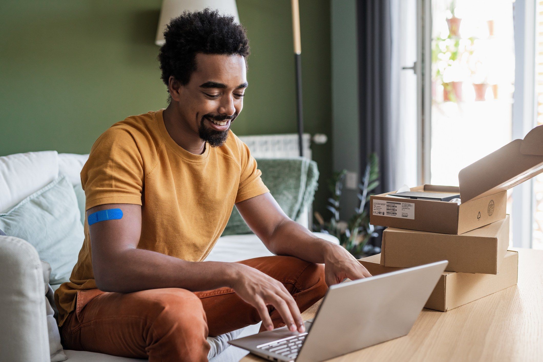 Man after a vaccine appointment