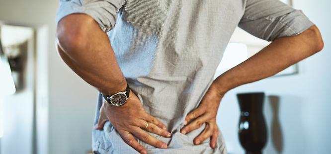 Man in pain ready to see his doctor