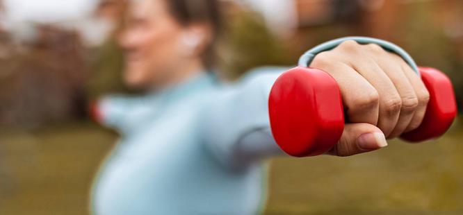 Woman exercising after talking to primary care doctor