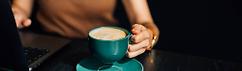 Woman safely consuming caffeine