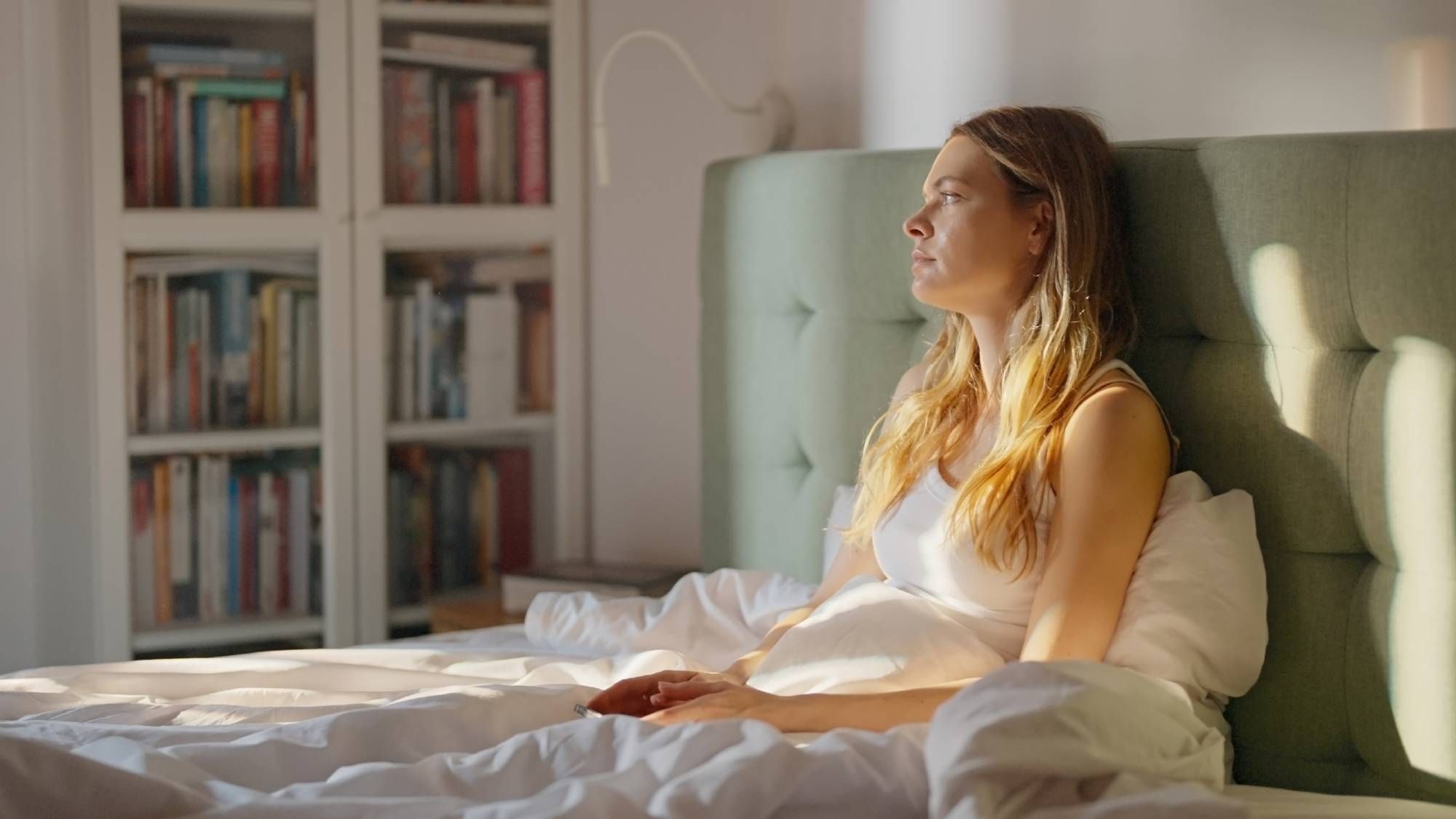 Woman waking up with fatigue in birmingham alabama