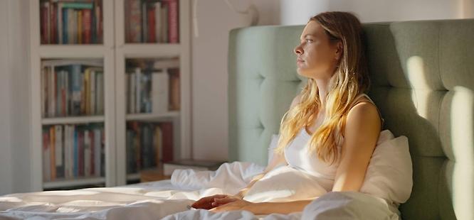 Woman waking up with fatigue in birmingham alabama