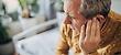 Adult man with an ear infection