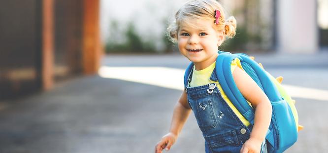 Girl going back to school
