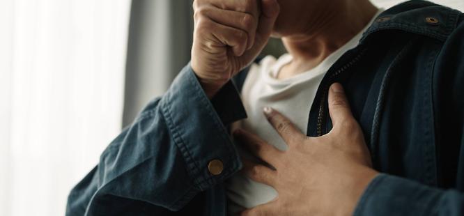 Man with a chest cold