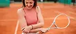 Woman with sports injury ready for urgent care