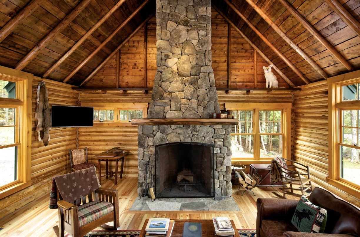 Oceola fireplace landscape