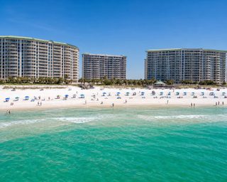 Beachfront view of Silver Shells in Destin.
