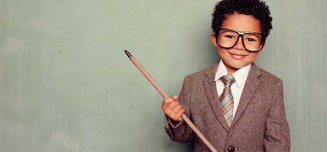 Boy ready to teach about title insurance