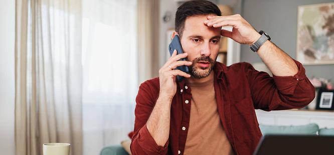 Man with concerns for his real estate agent