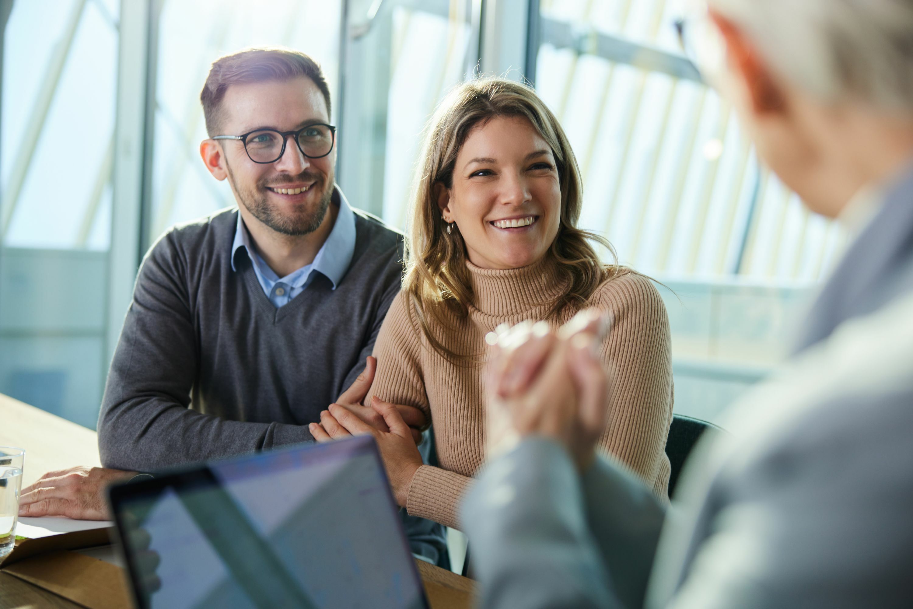 Satisfied real estate clients