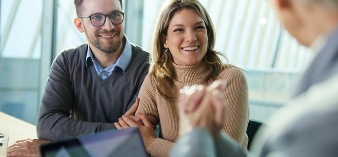 Satisfied real estate clients